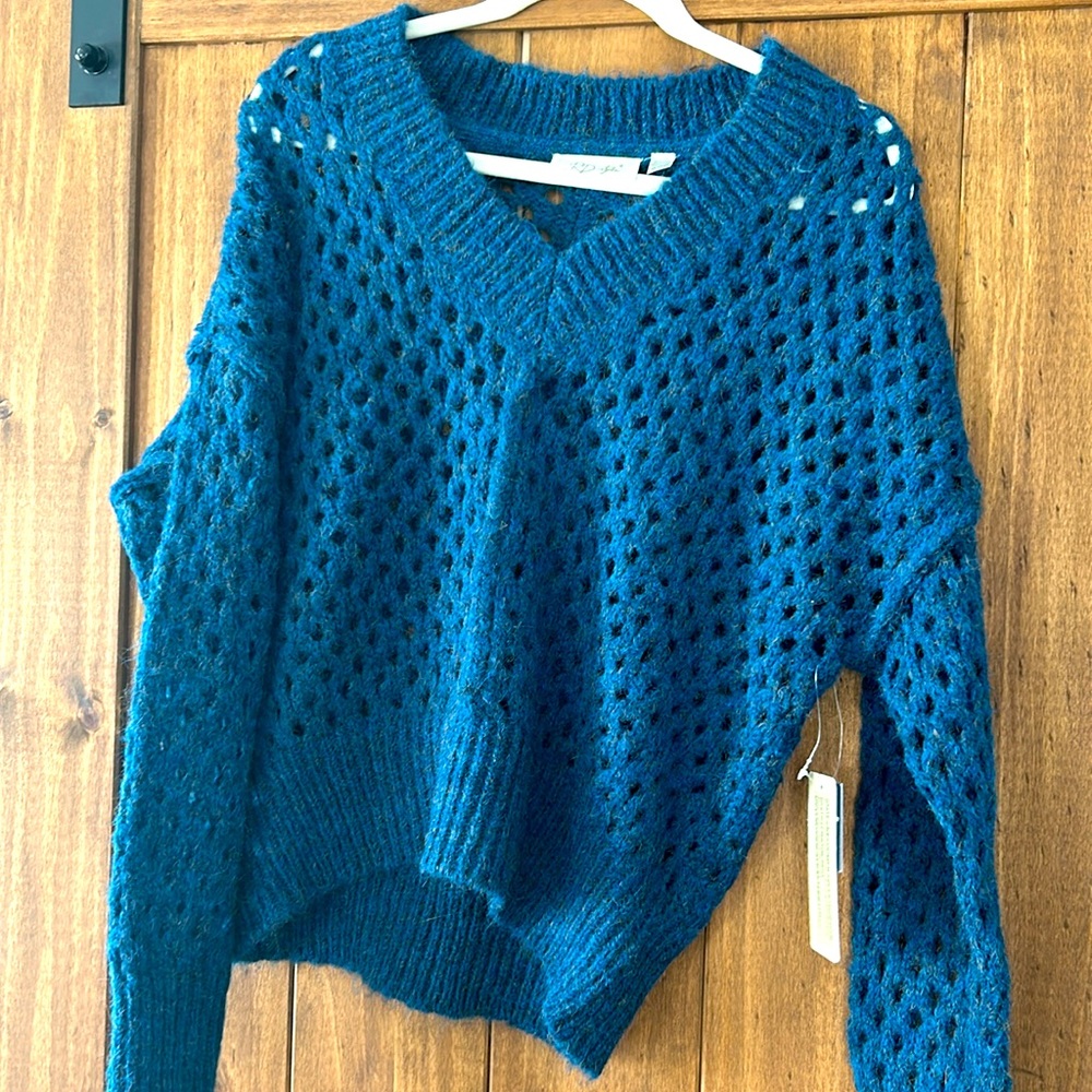 Beautiful blue sweater!